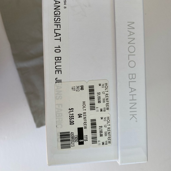 Manolo Blahnik Hangisi Denim Ballerina Flat - Picture 13 of 13